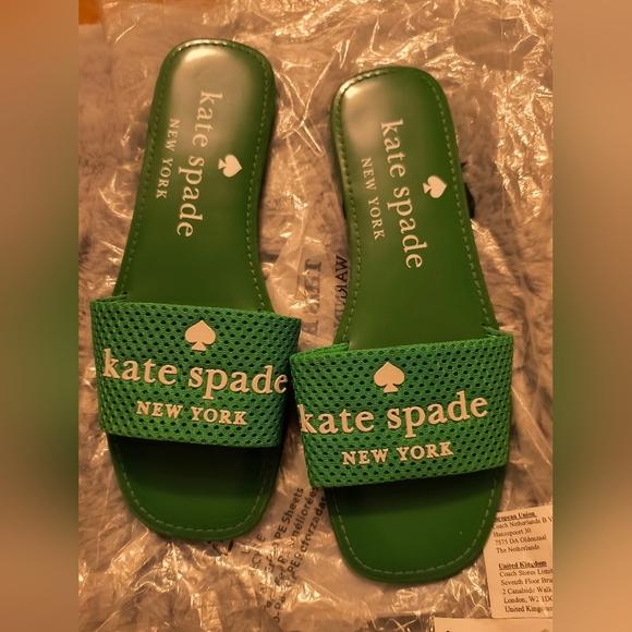kate spade Shoes - New Kate Spade New York Green Mesh Peyton Slide Sandal Size 10.5